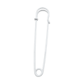 safe pin 2.95 inch — white