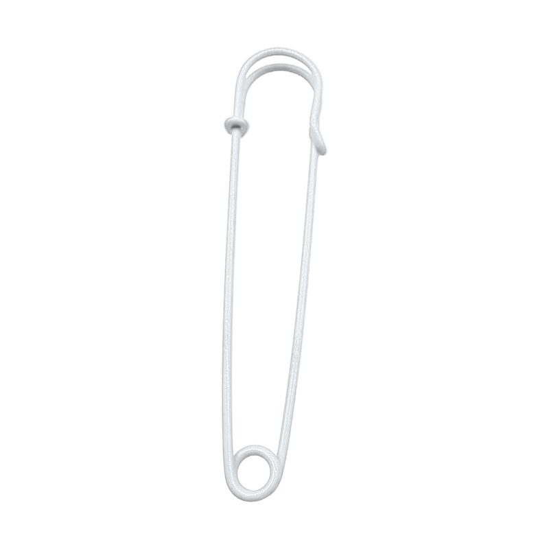 safe pin 2.95 inch — white