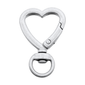 heart keychain clasp with keyring — white