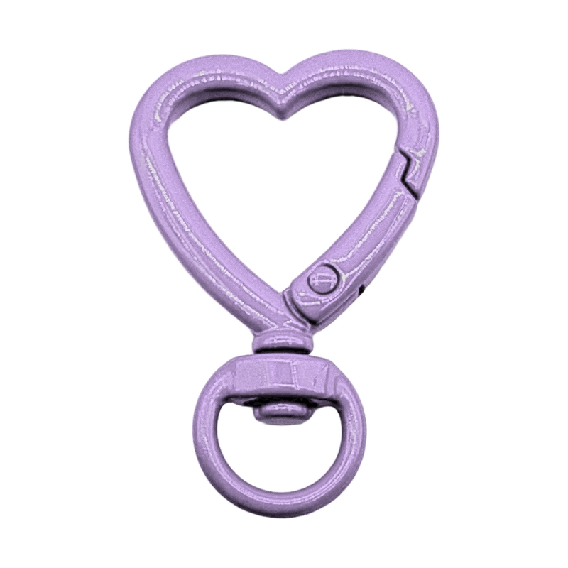 heart keychain clasp with keyring — violet