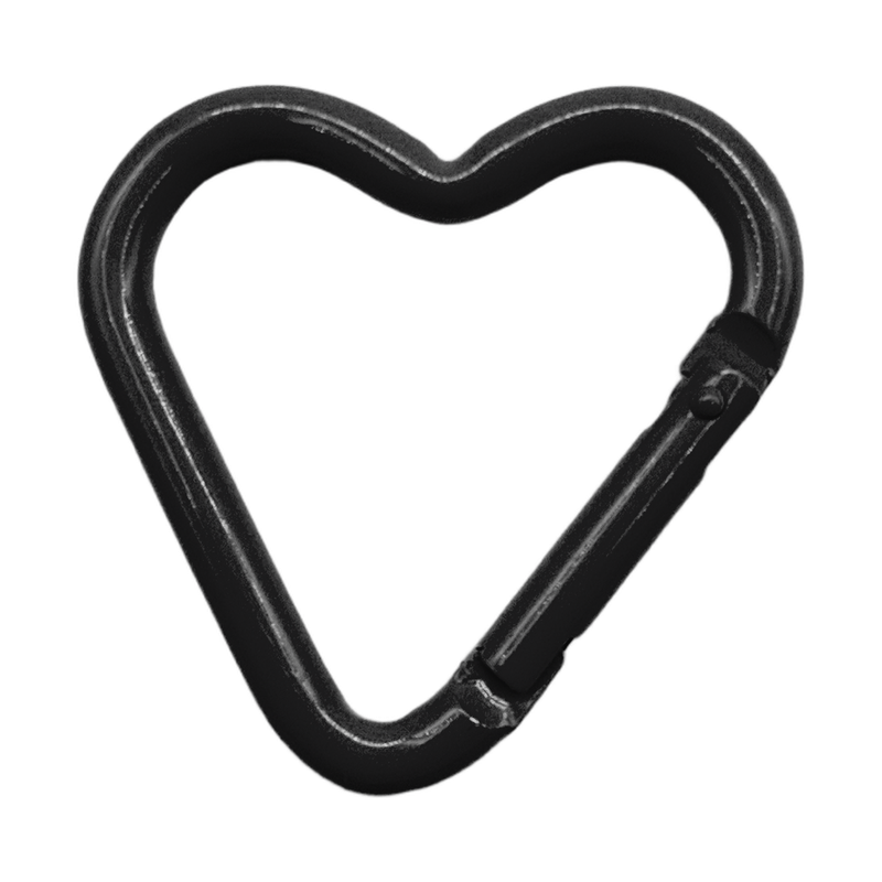 heart keyring clasp — black