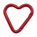 heart keyring clasp — red