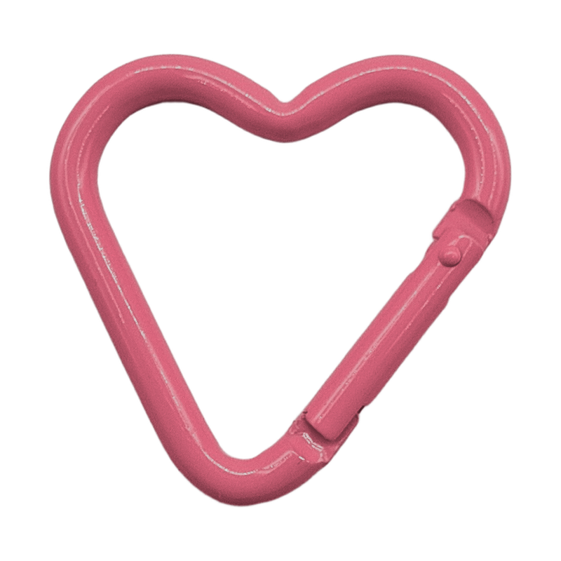 heart keyring clasp — pink