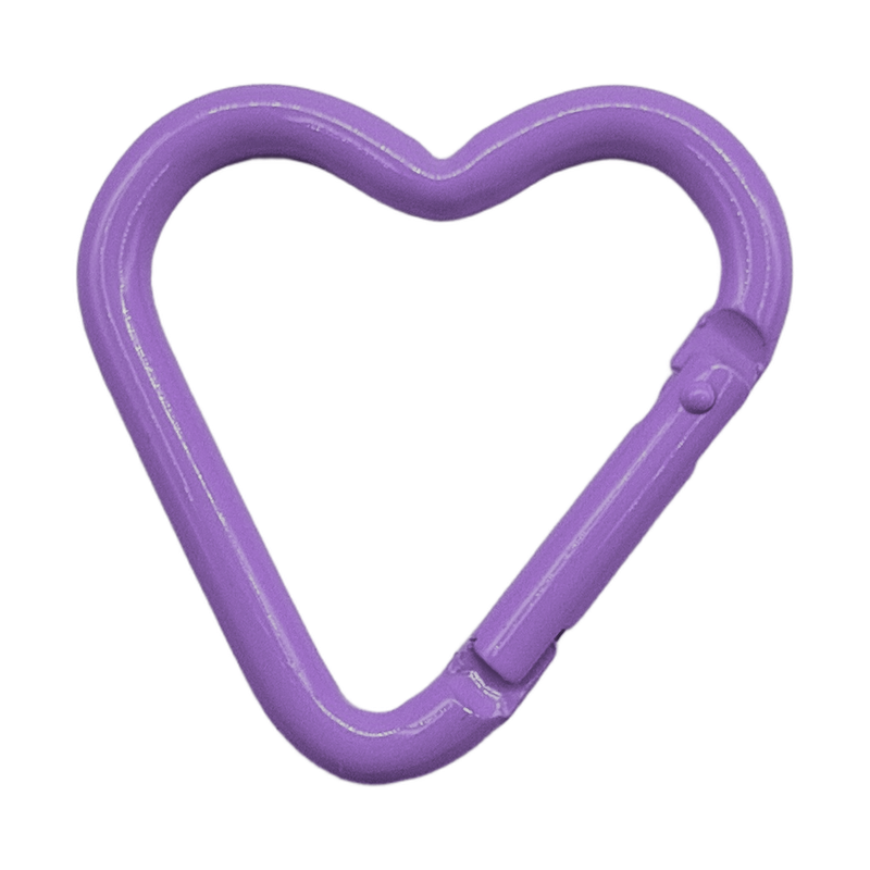heart keyring clasp — purple