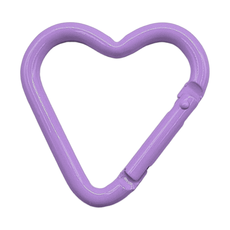 heart keyring clasp — violet