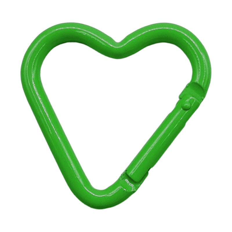 heart keyring clasp — green